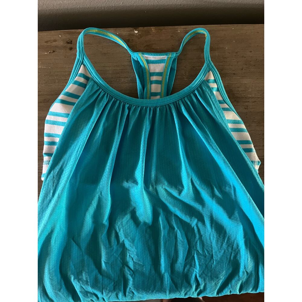 Lululemon halter racer back tank top for yoga or athletic wear blue size small - Picture 3 of 5